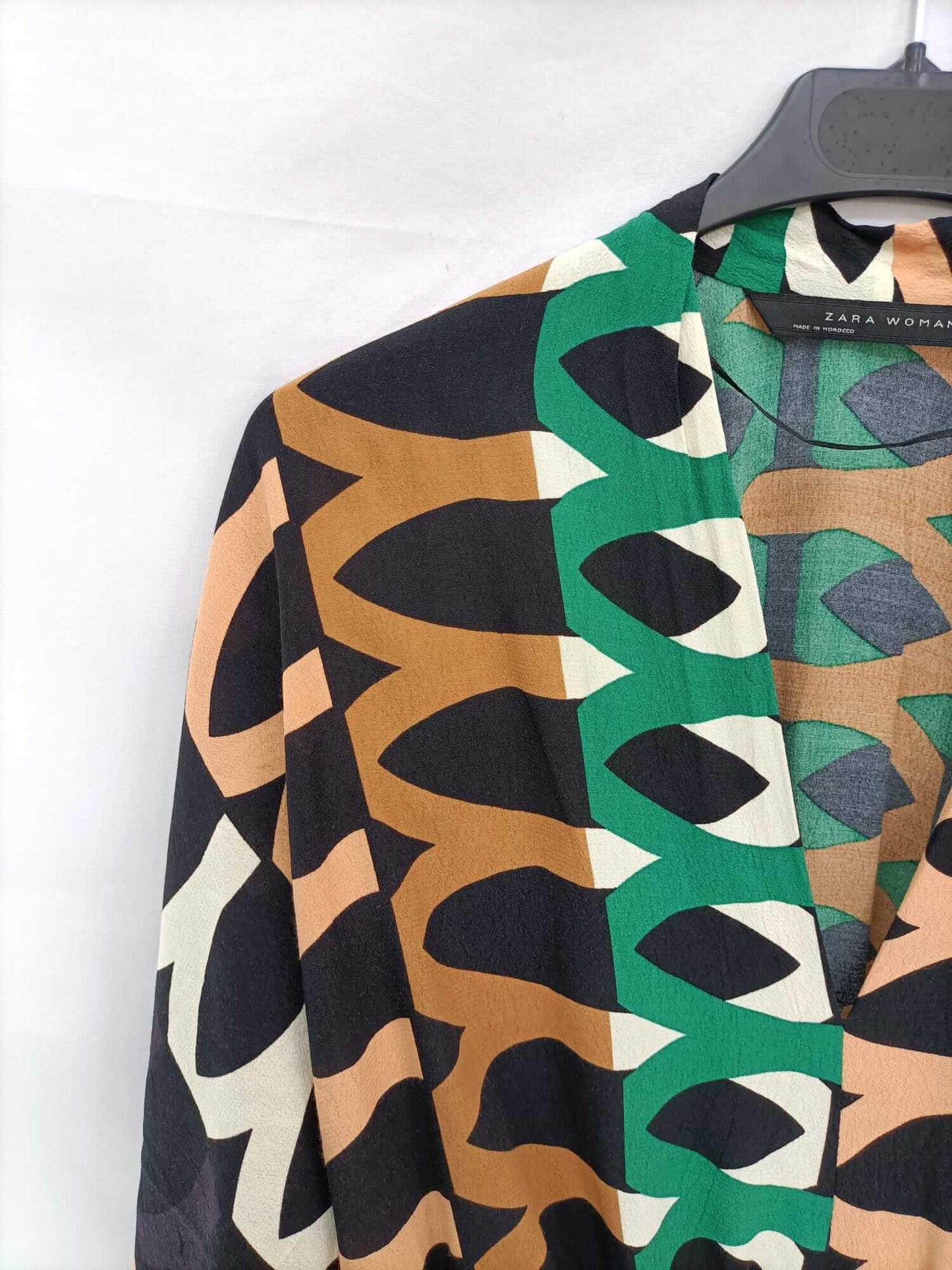 ZARA.Vestido midi estampado T.xs