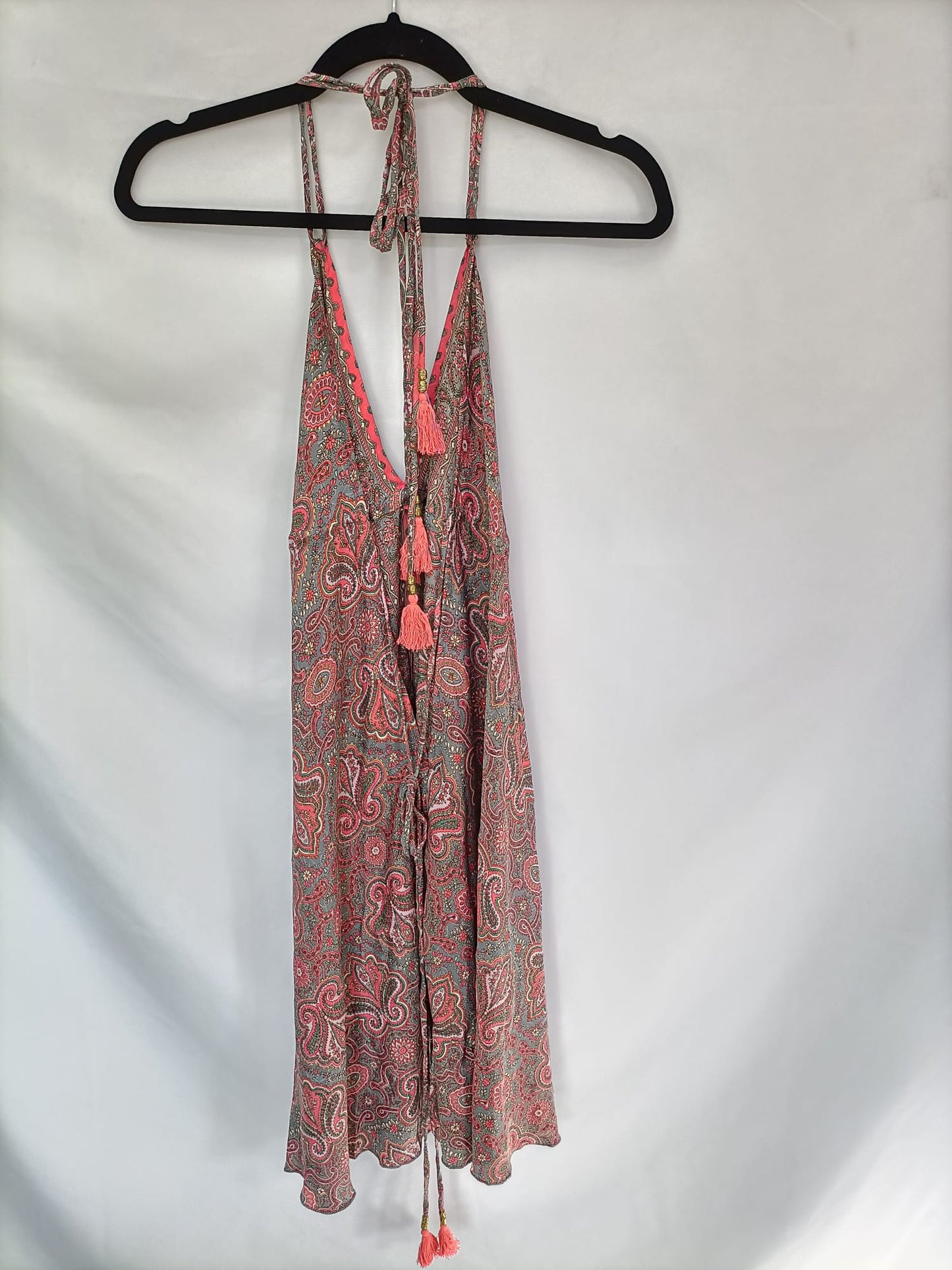 BOHO STYLE.Vestido corto rosa TU