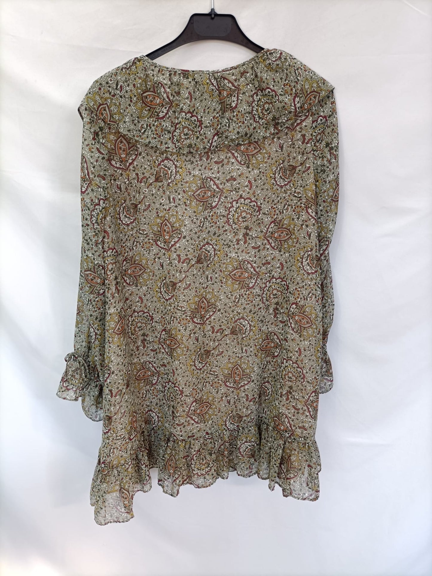 ZARA.Vestido fluido amebas T.s