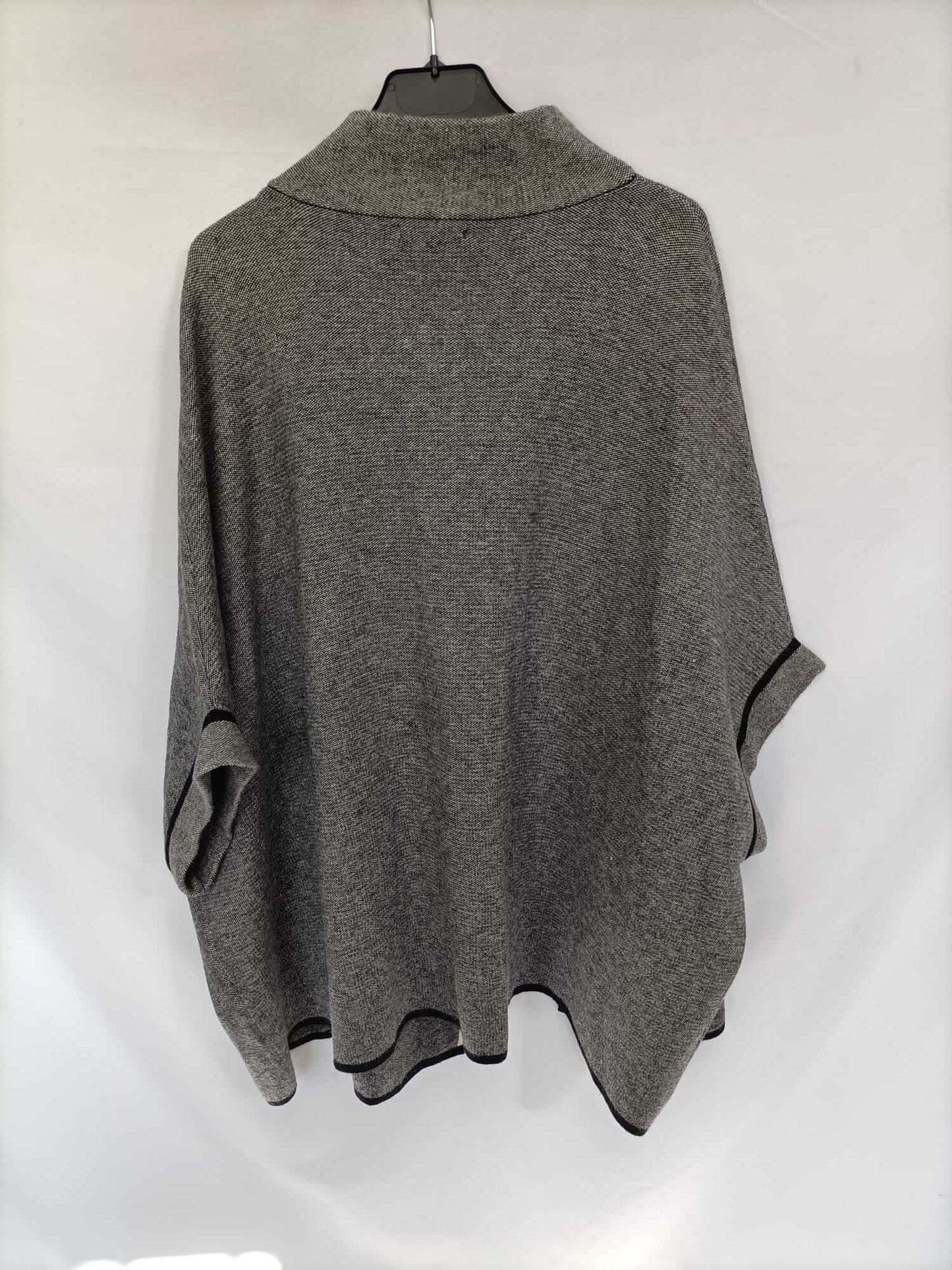 PARFOIS. Poncho gris jaspeado Tu