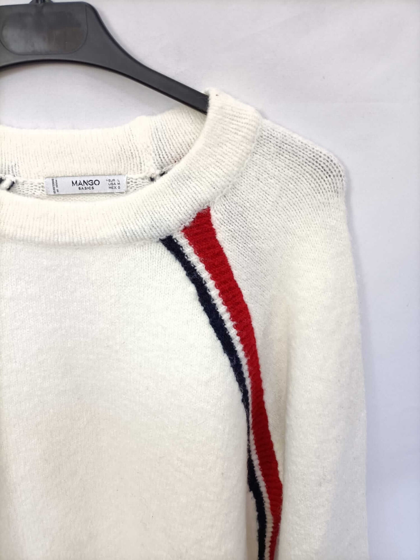 MANGO. Raw striped Tm sweater