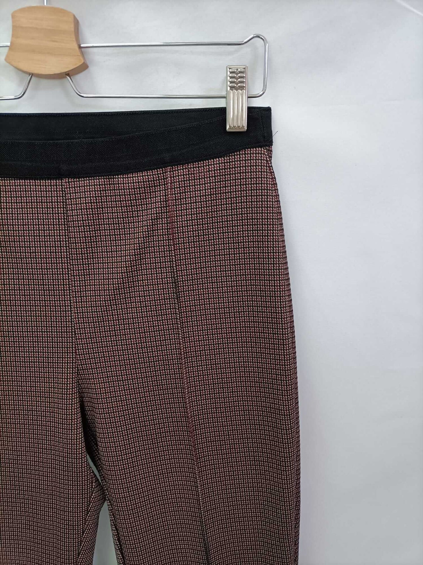 MANGO. Pantalón pata de gallo T.m