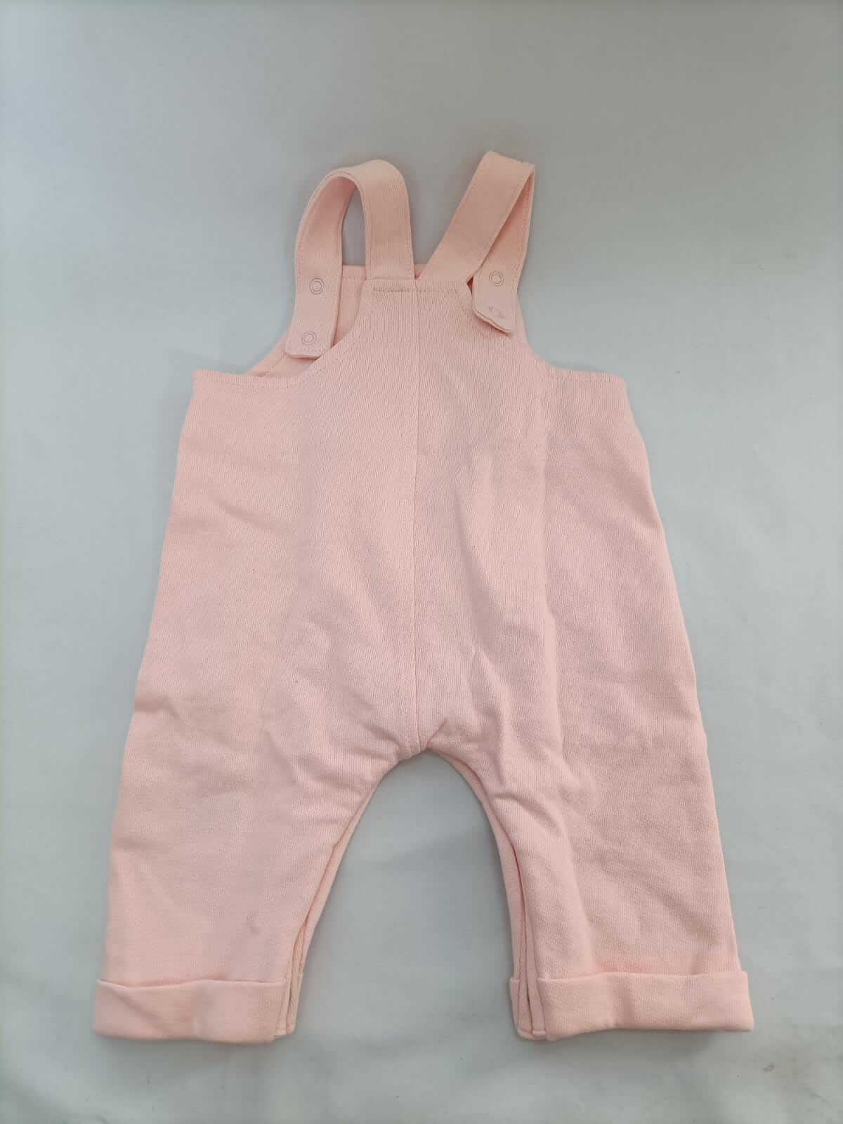 VERRBAUDRT. Strawberry pink overalls S. 3 months