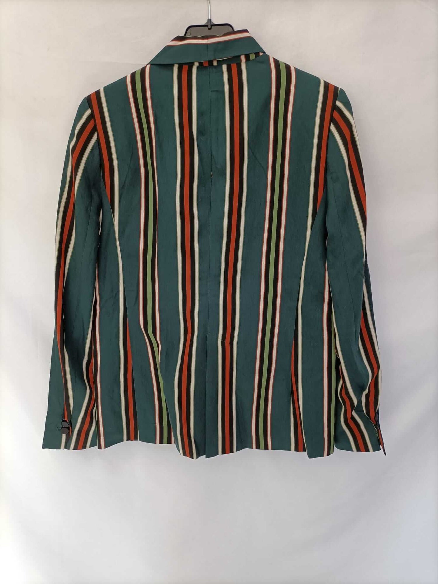 ZARA. Blazer verde rayas T.s