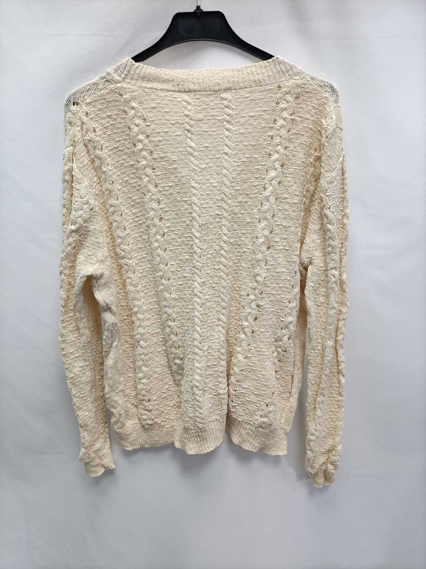 VIELA.TU die-cut beige cardigan (s/m)