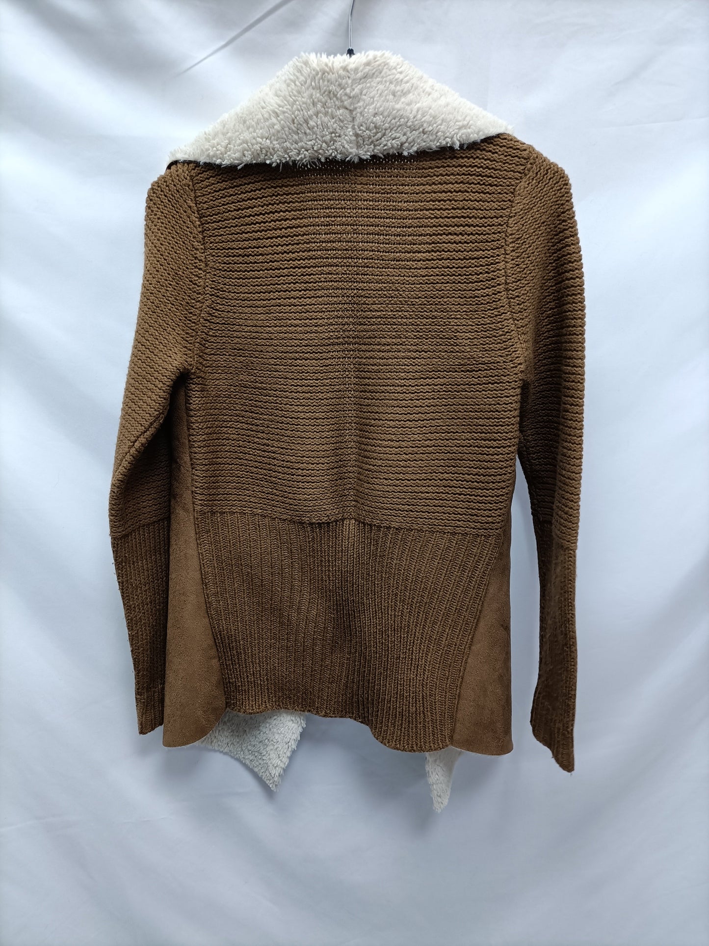 STRADIVARIUS. Cardigan doble textura T.36