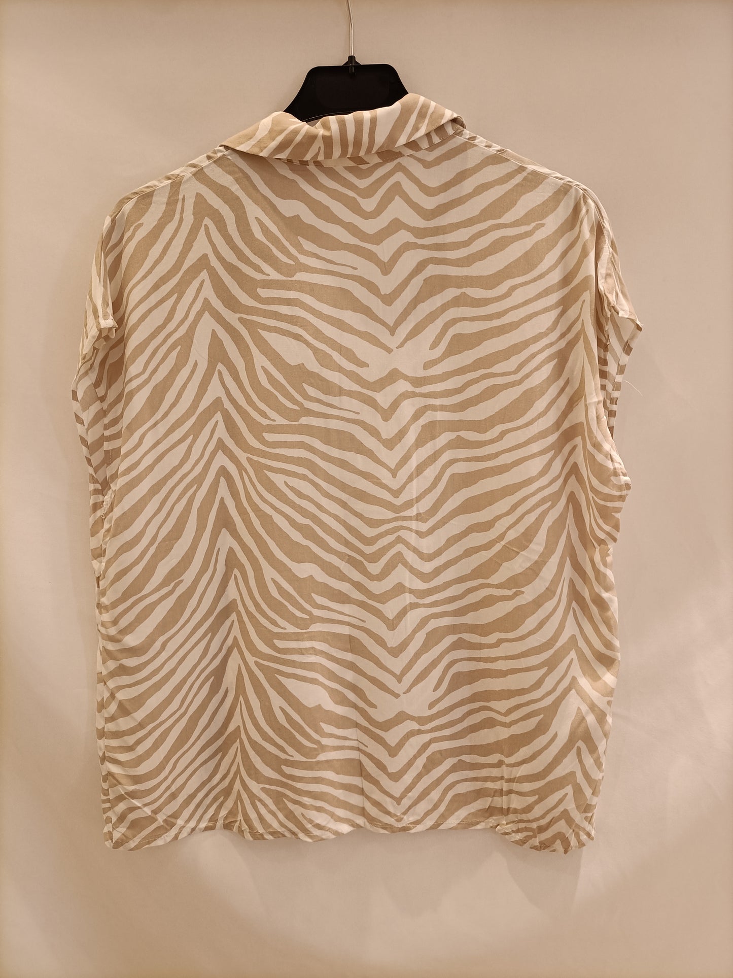 MANGO. Blusa sin mangas print T.m