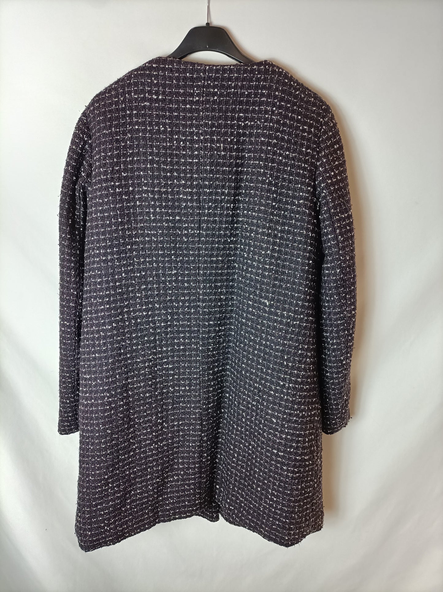 CORTEFIEL. Blue and burgundy tweed coat. TM