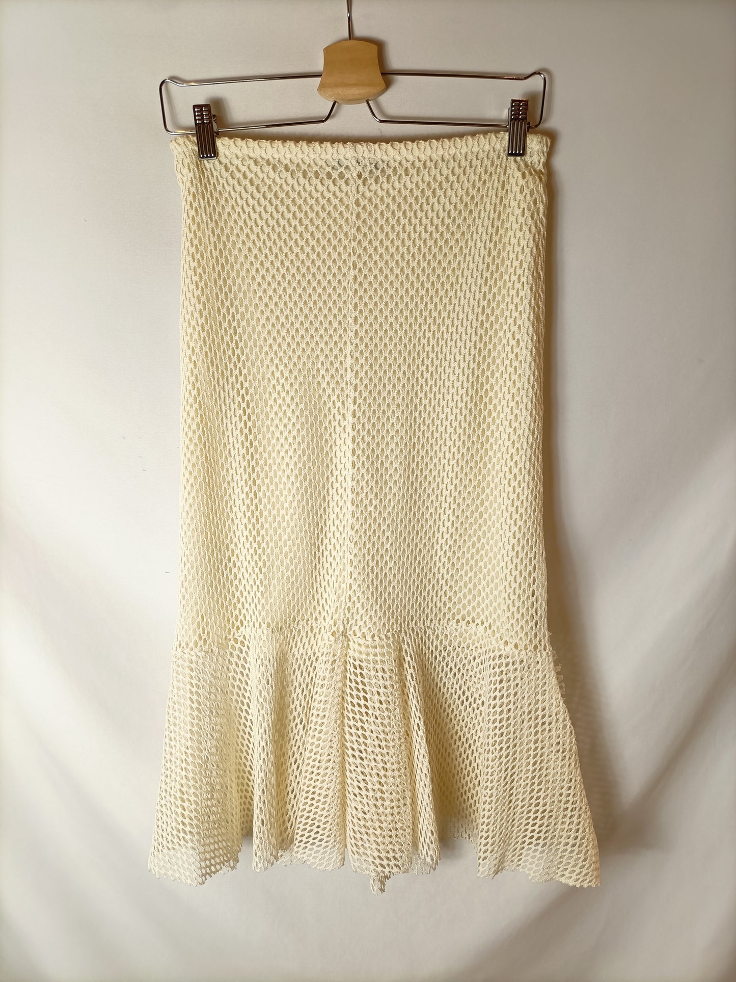 ZARA. Falda midi rejilla T.s