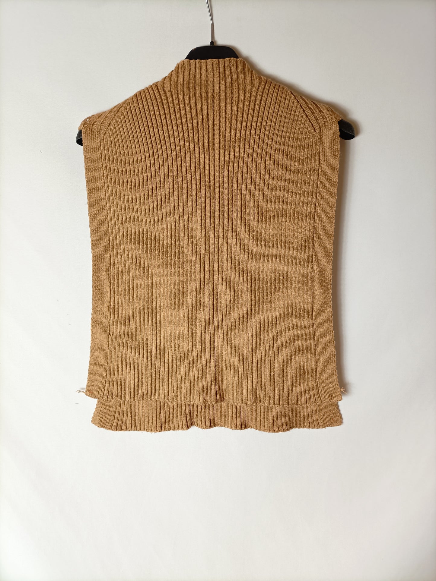 ZARA. Chaleco abierto beige T.s