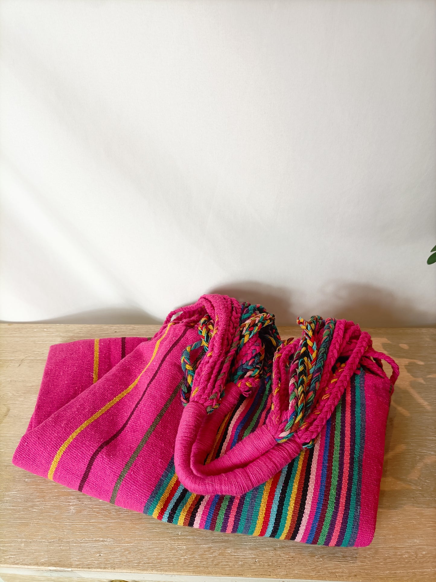 OTRAS. Bolso tela rayas