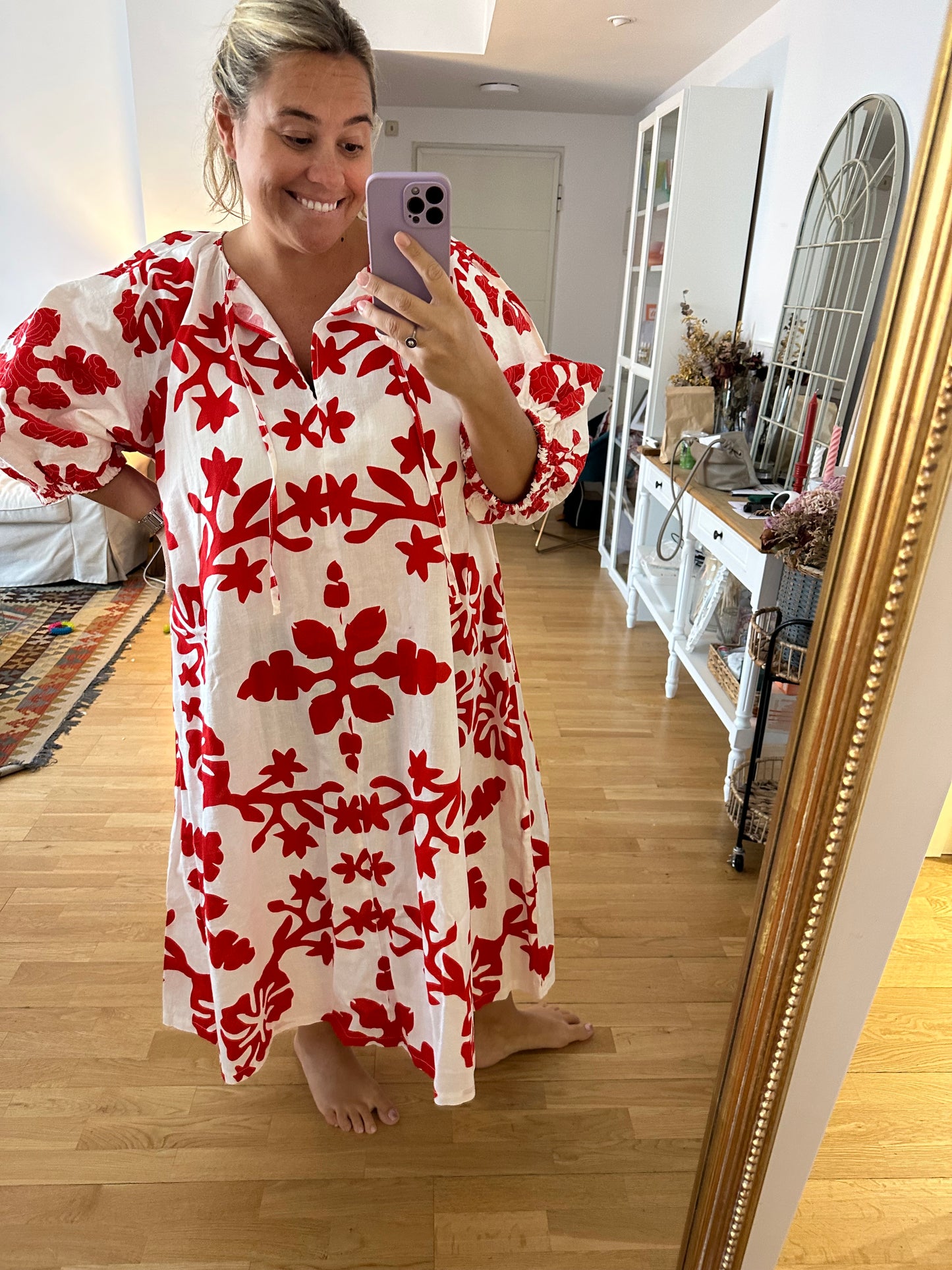 H&M. White floral dress T.xxl