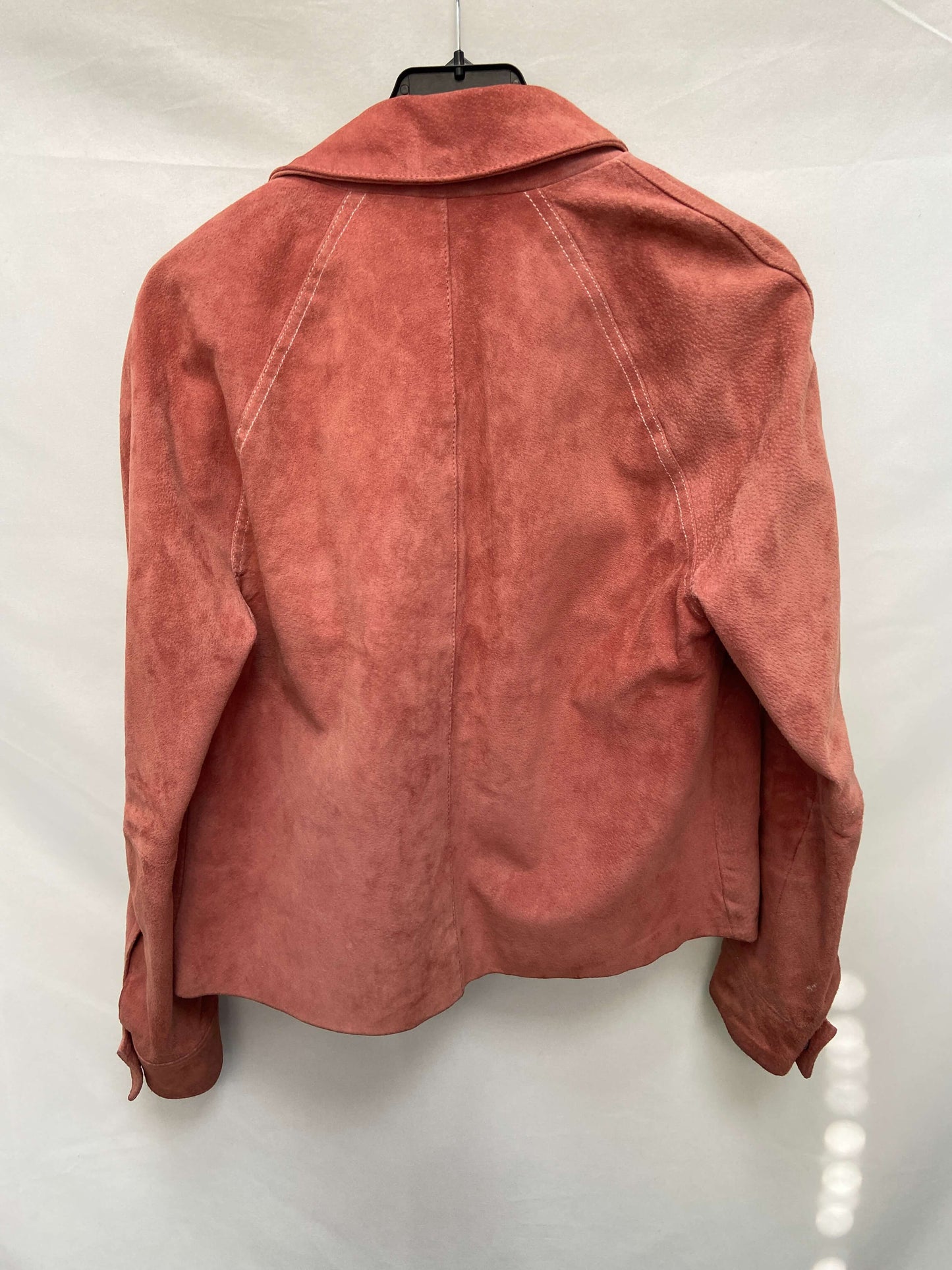 MANGO.Dark pink suede jacket Tm