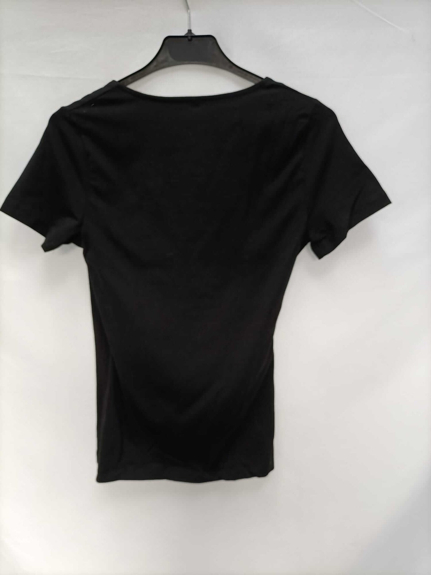 STRADIVARIUS.Tm crossed black lycra t-shirt