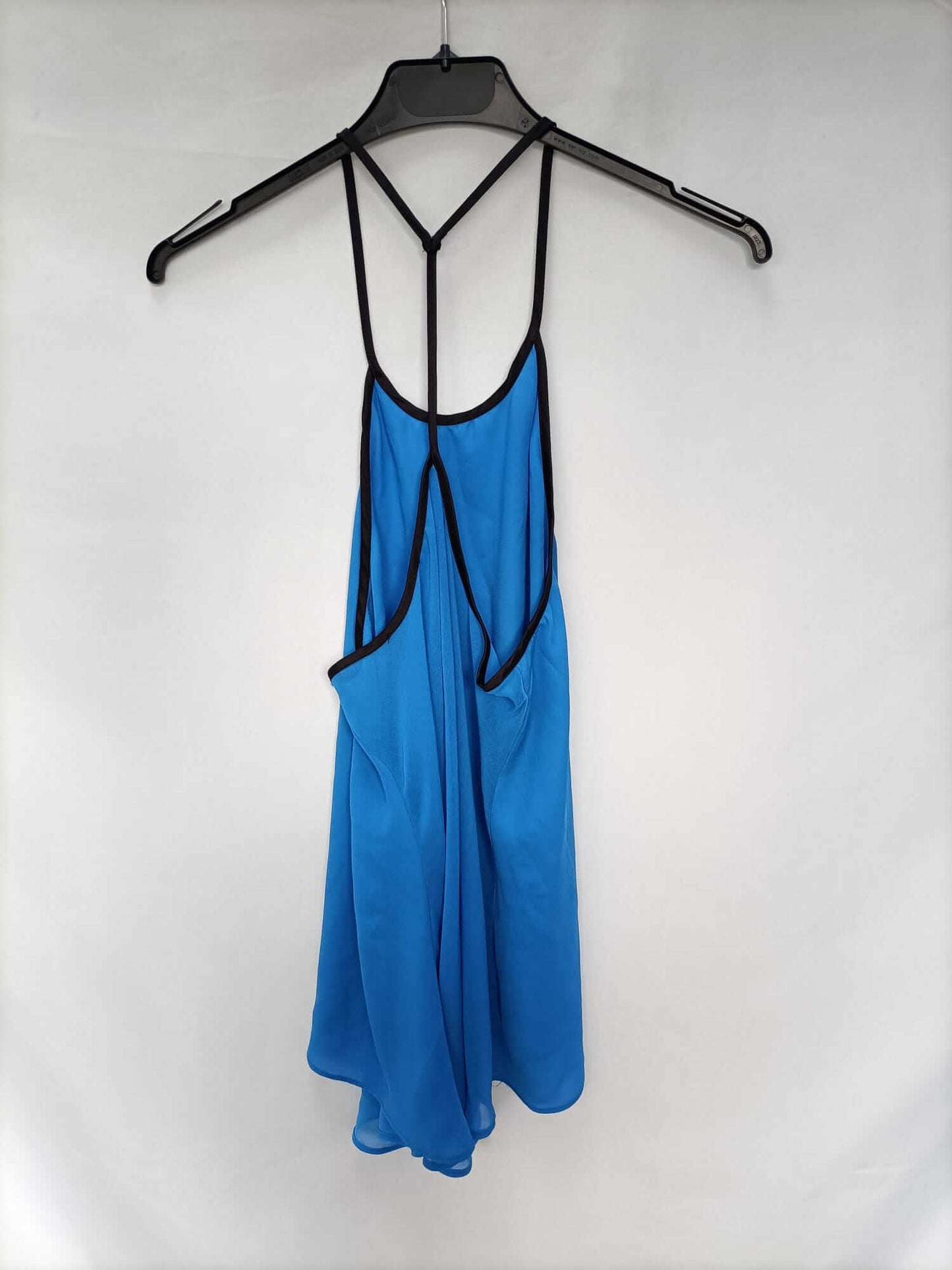 OTRAS.Top azul ribete negro TU (S/M)