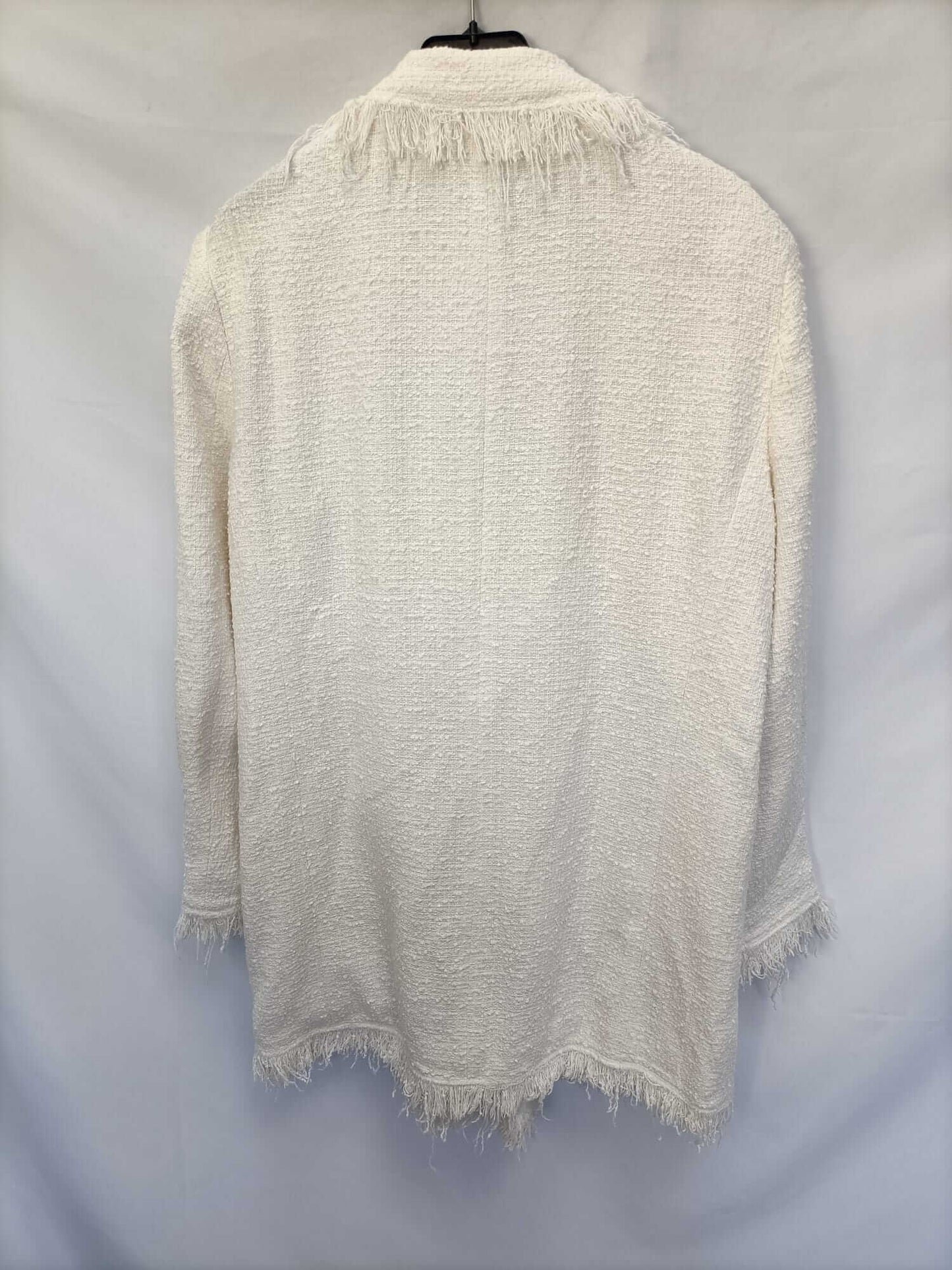 ZARA.Abrigo blanco tweed T.L. (tara)