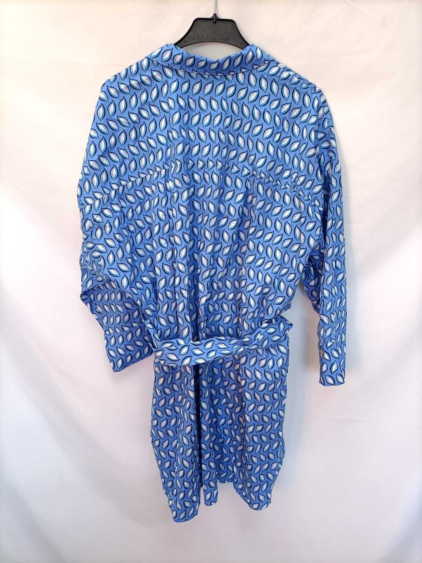 ZARA.Blue printed shirt dress S.XXL