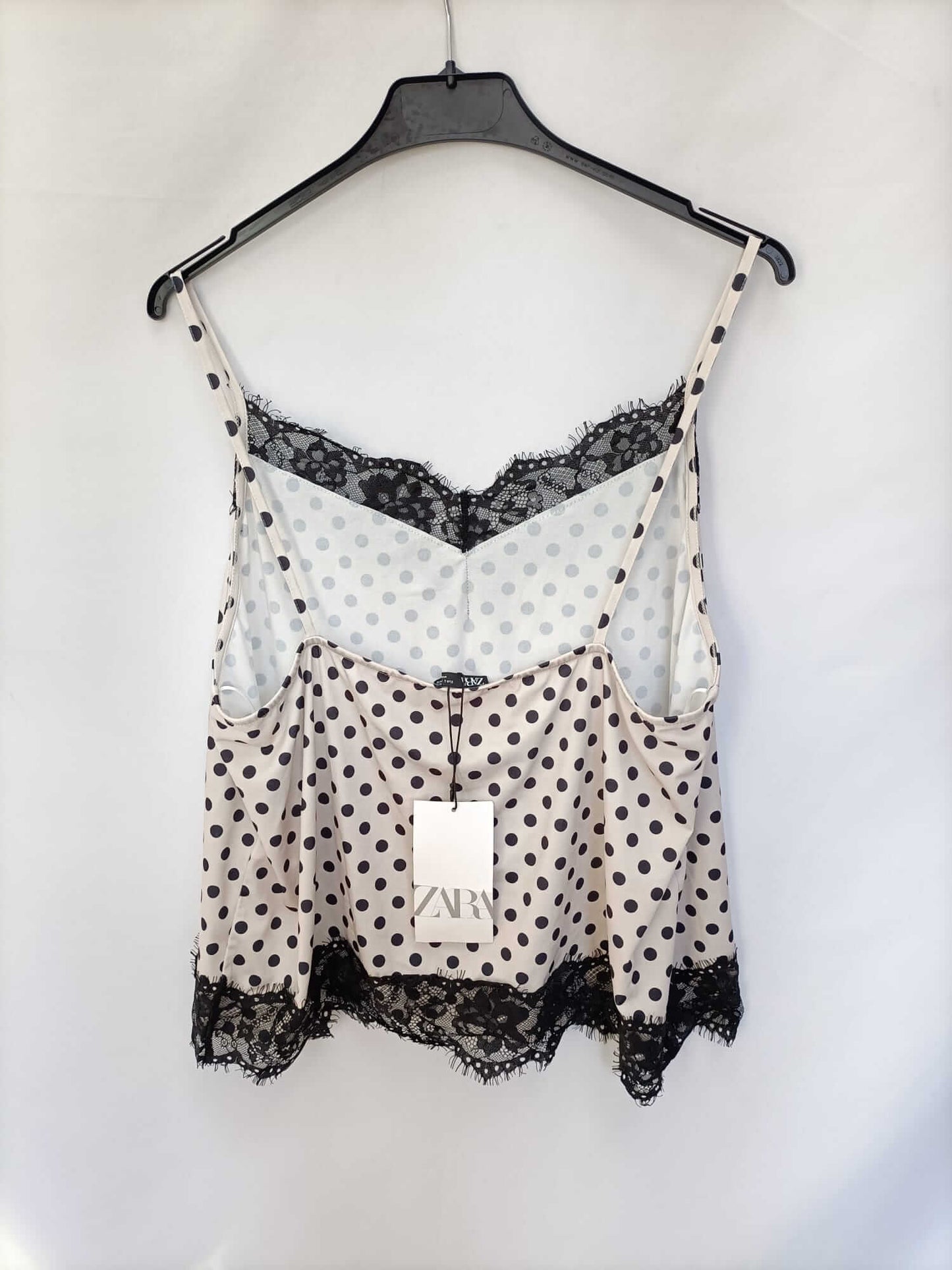 ZARA.Top lencero beige T.L