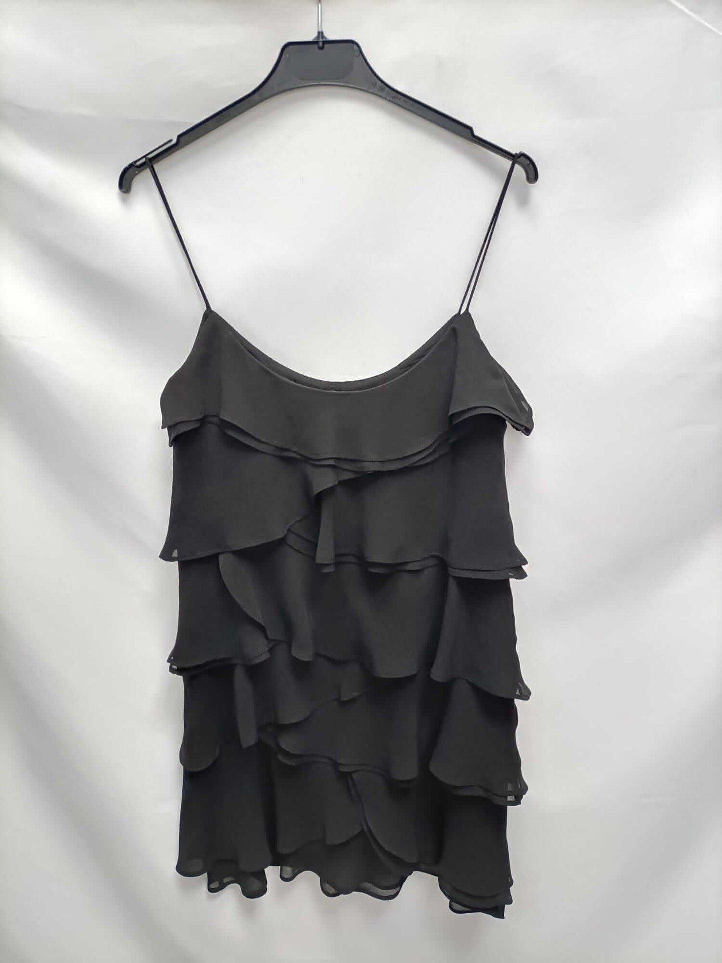 MANGO.Vestido negro tirantes T.s