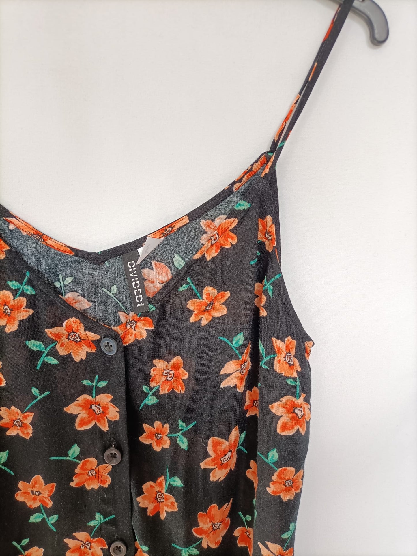 H&M. Vestido corto flores T.40