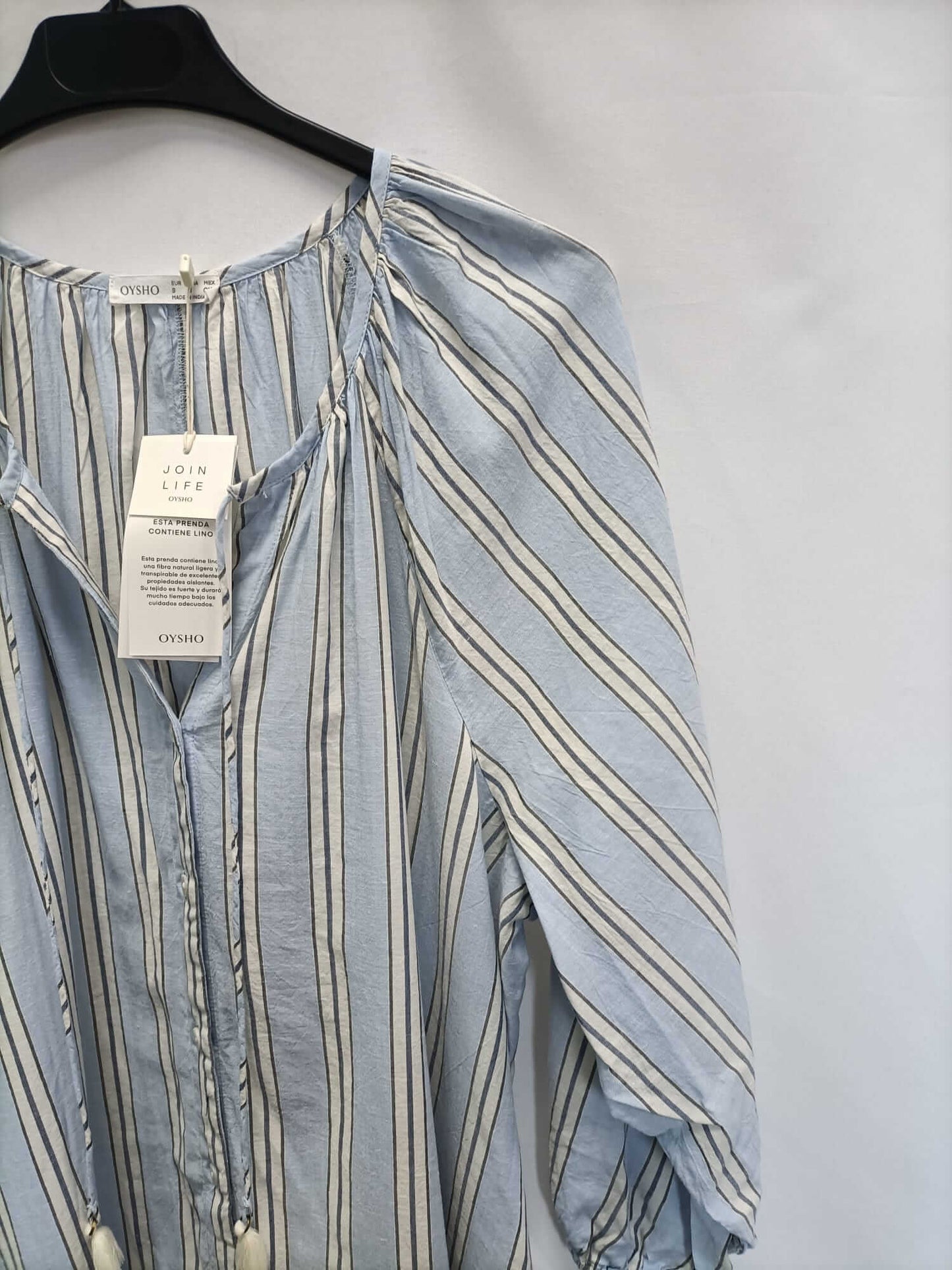 OYSHO.Vestido largo rayas abotonado T.s
