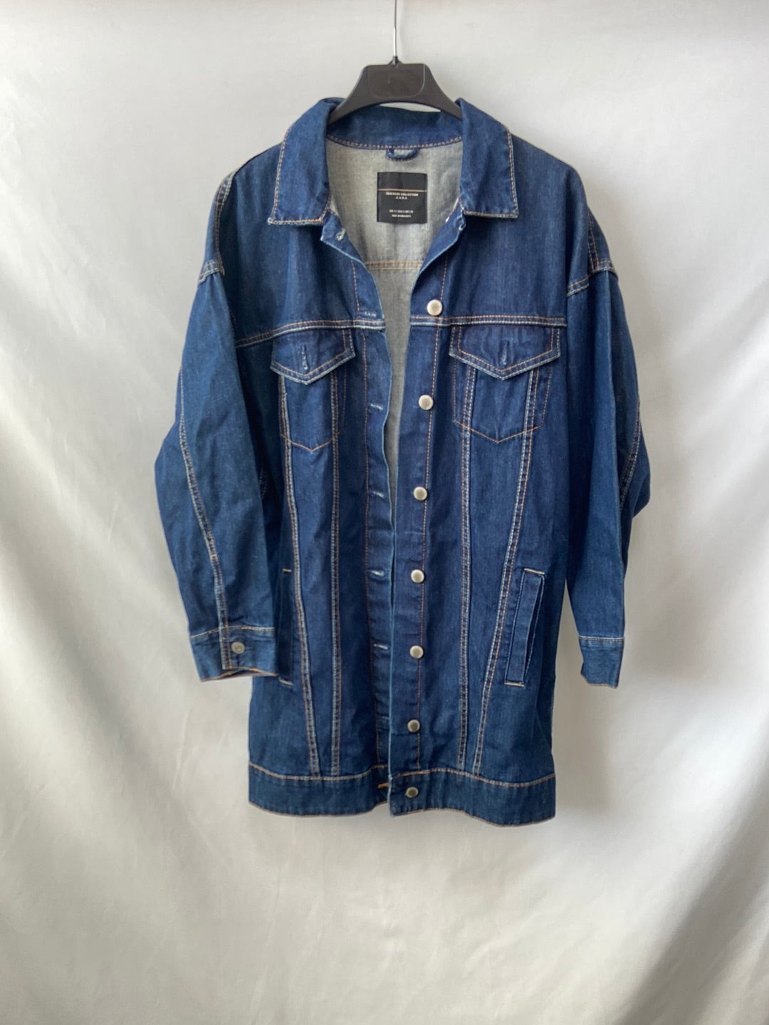 Cazadora vaquera oscura larga – Hibuy market - Main Image