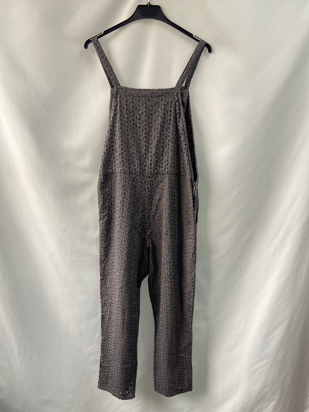 ZARA.Long grey dungarees TM