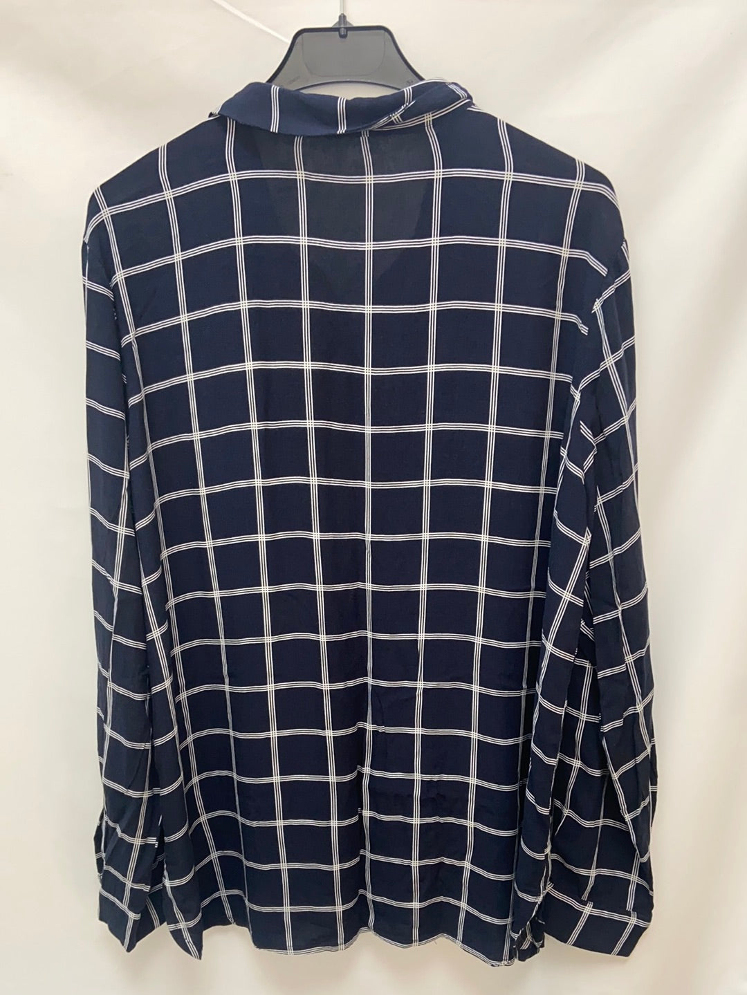 BOMACA.Camisa azul cuadros blancos T.XL