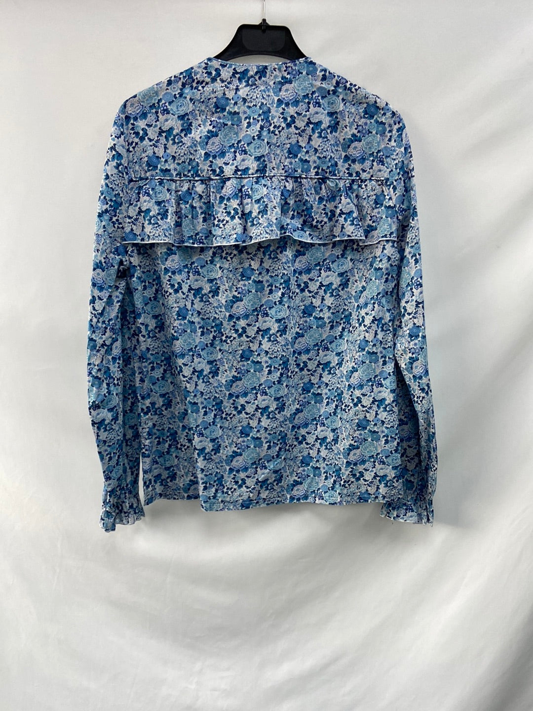 RITAVON. Blusa azul flores T.l