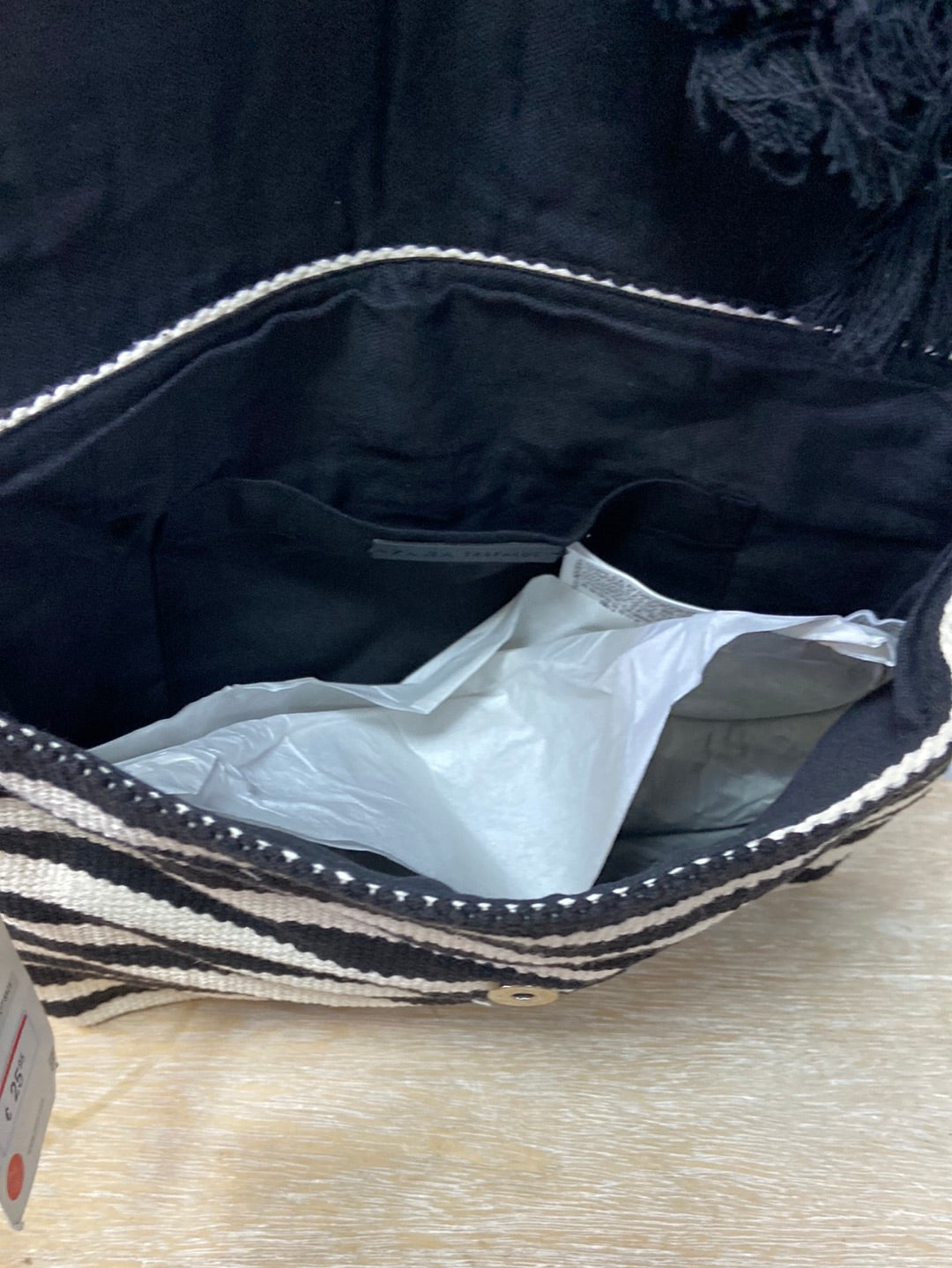 ZARA.Bolso tela trenzado