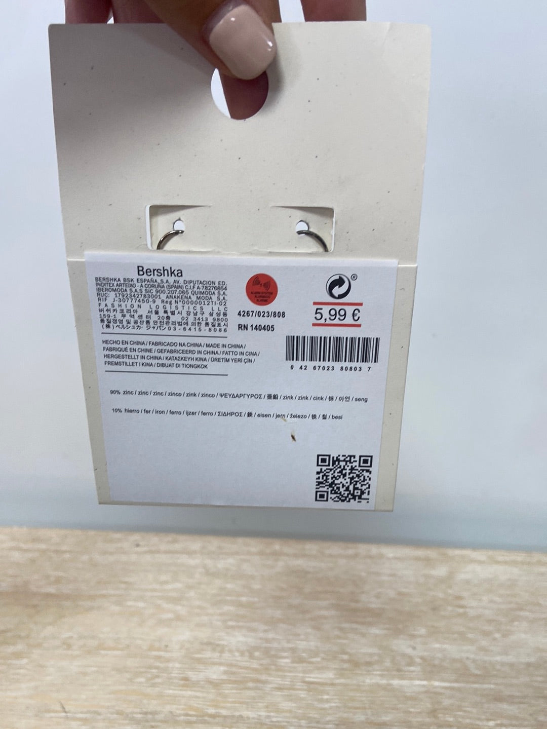 BERSHKA.Pendientes plateados