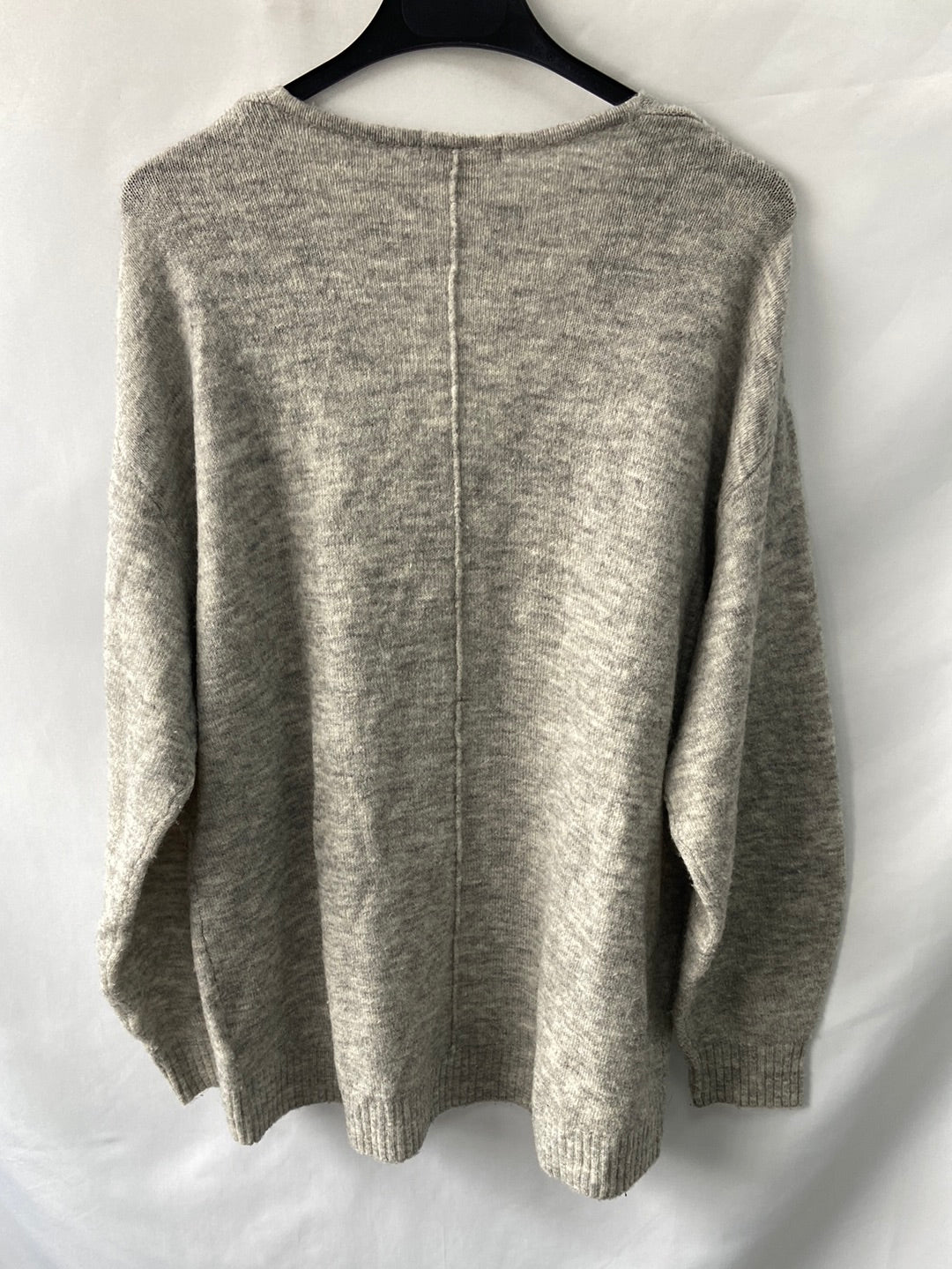 H&M.Jersey gris largo T.s