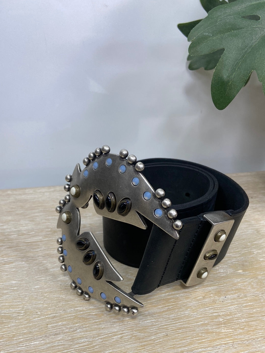 ISABEL MARANT. Silver buckle belt. Tl