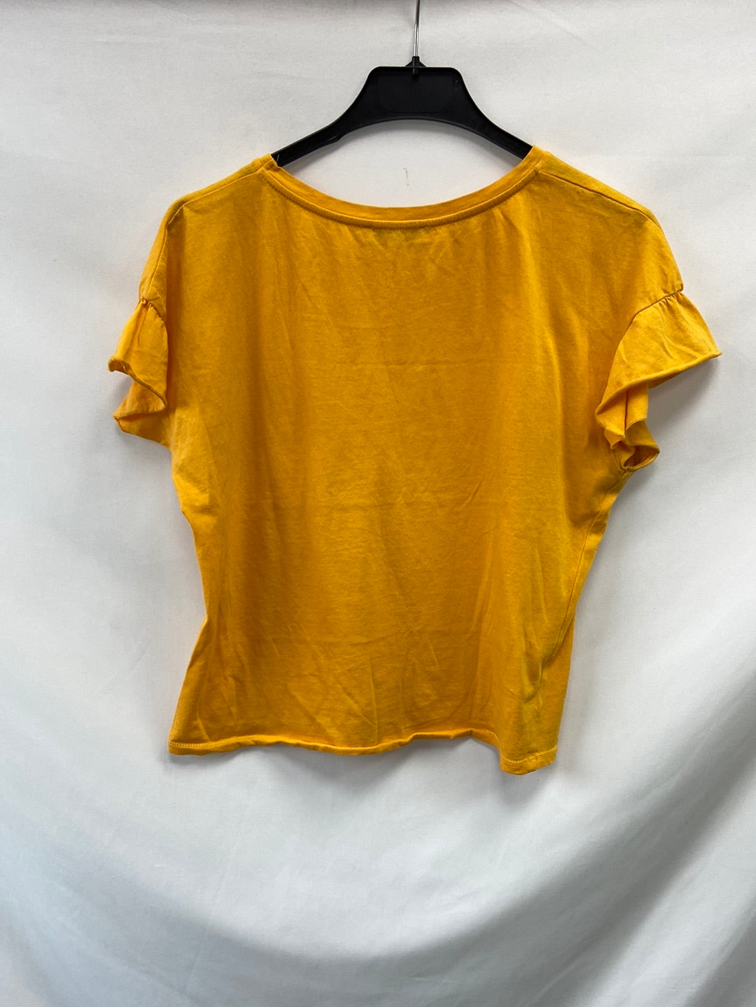 ZARA.Camiseta básica mostaza T.S