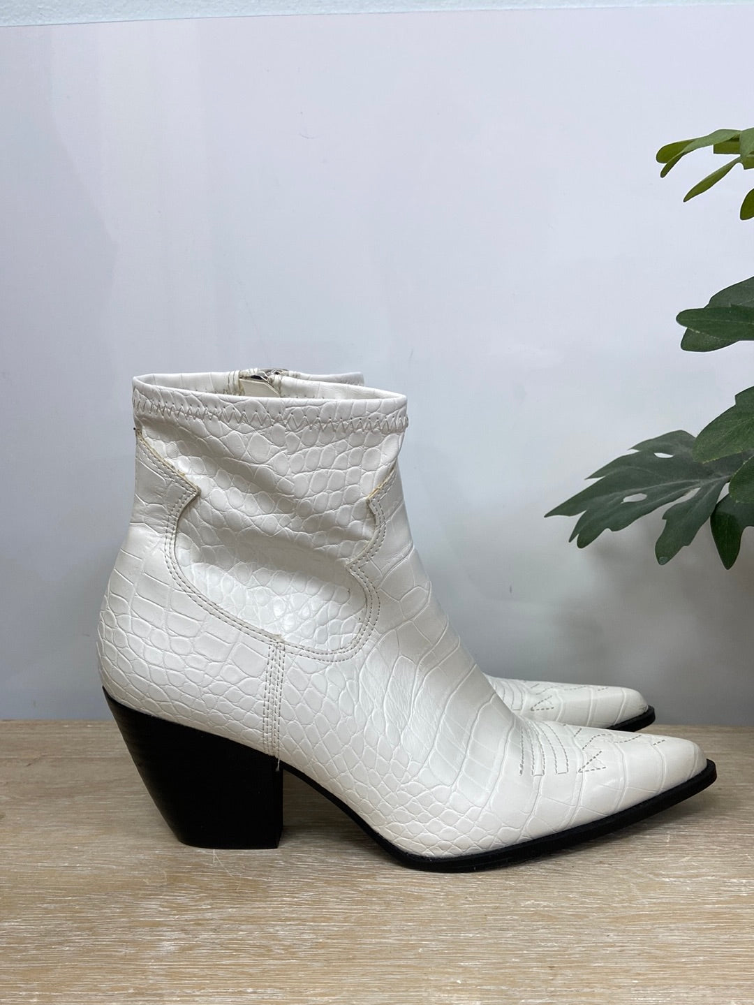 Toe Topshop Howdie White Cowboy Boots Size 37 – Hibuy Market