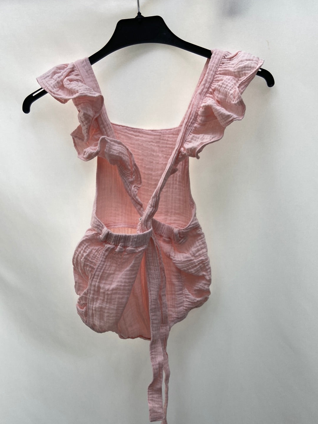 OMINI.Pink muslin dungarees size 2 years