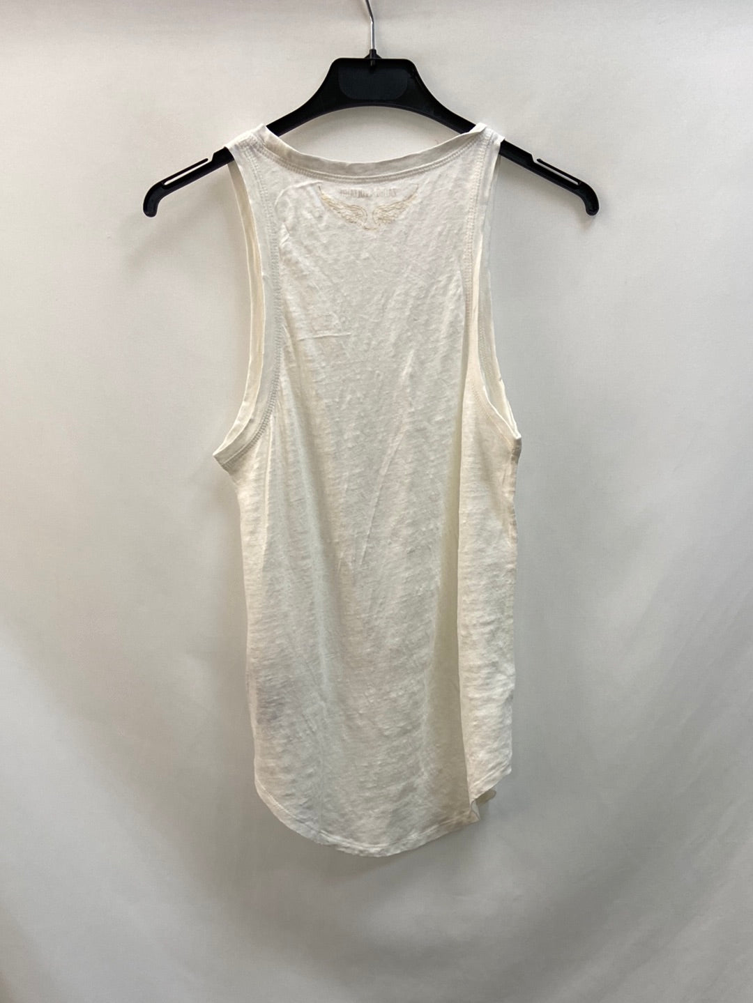ZADIG&VOLTAIRE.Camiseta lino nadadora básica blanca T.M