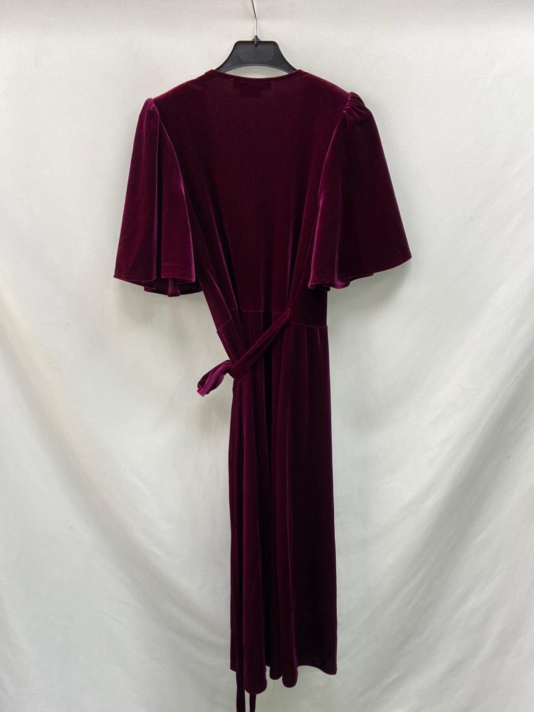 VENENO EN LA PIEL.Vestido largo burdeos terciopelo T.38