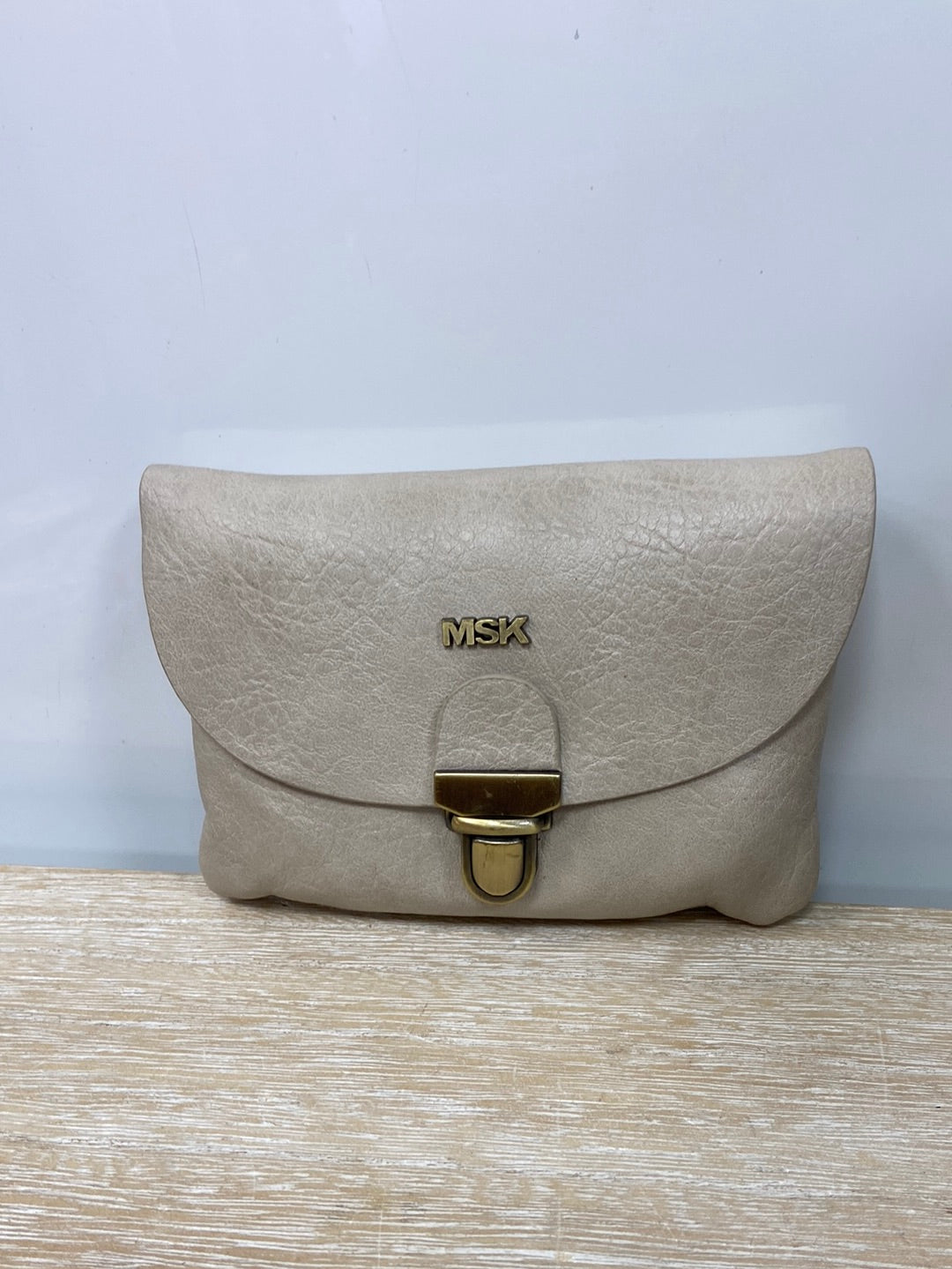 MISAKO.Bolso mini dos correas beiges