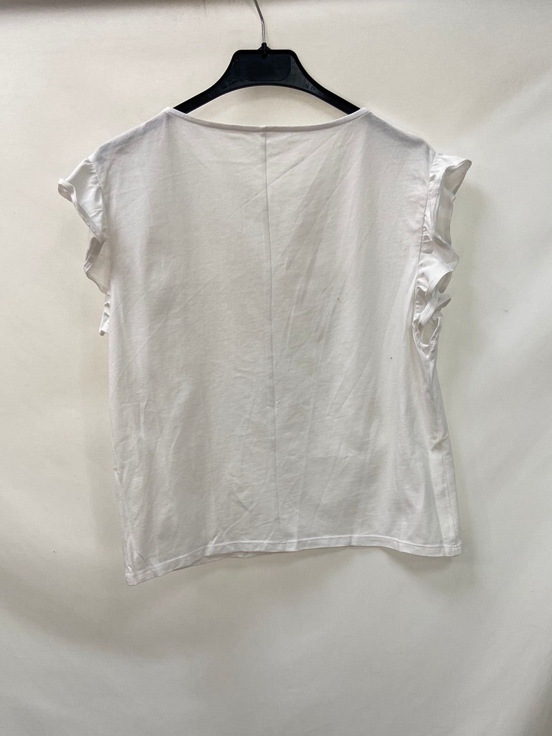 OTRAS.Camiseta blanca detalles encaje TU (S)