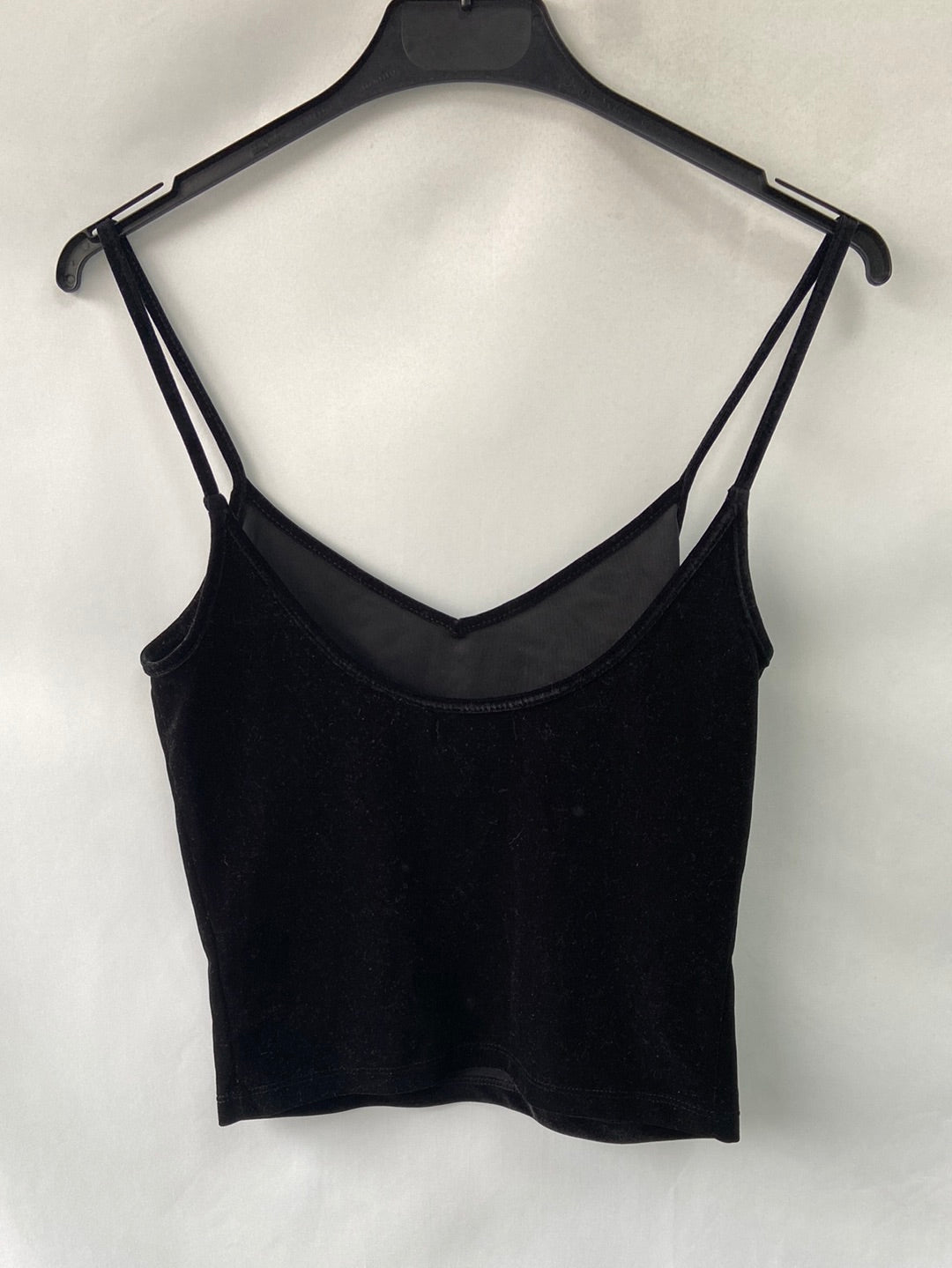 BERSHKA. Top terciopelo ajustado T.s