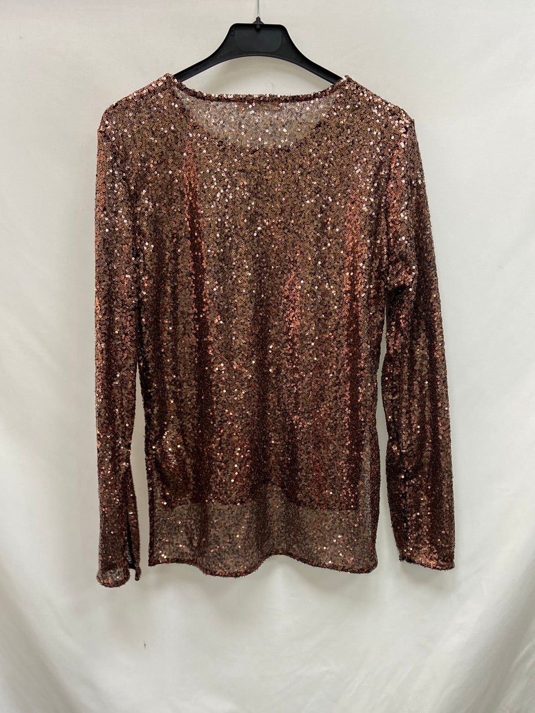 MANGO.Top lentejuelas T.M