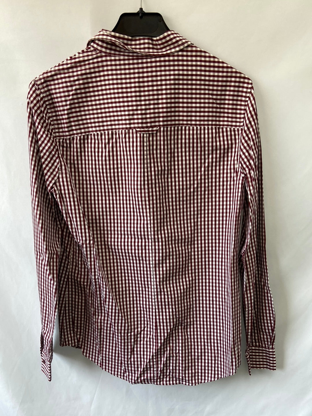 MASSIMO DUTTI. Burgundy checked shirt S.36
