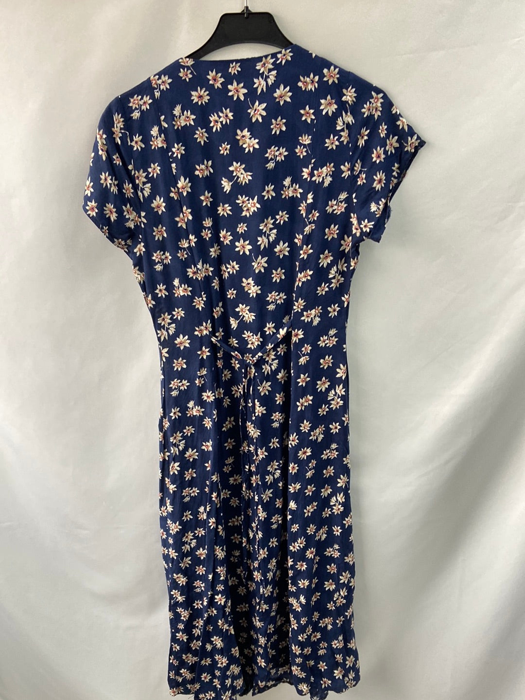 OTRAS.Vestido midi azul abotonado T.10(m)