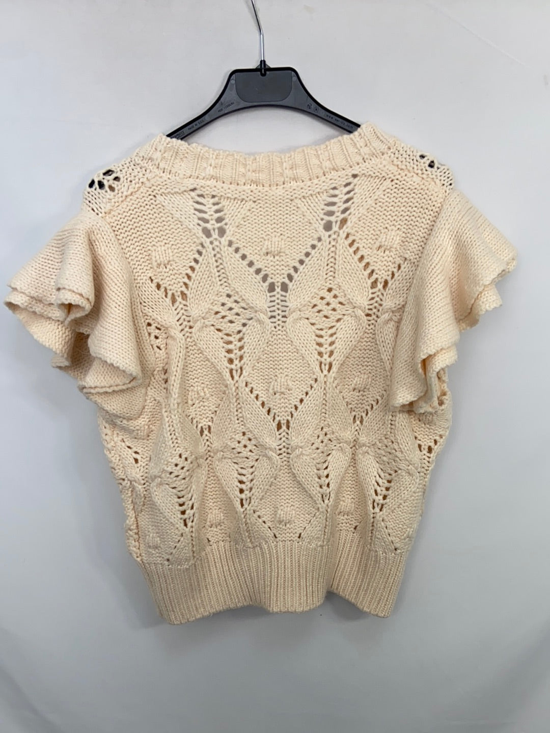 OTRAS.Chaqueta gordita punto beige T.s