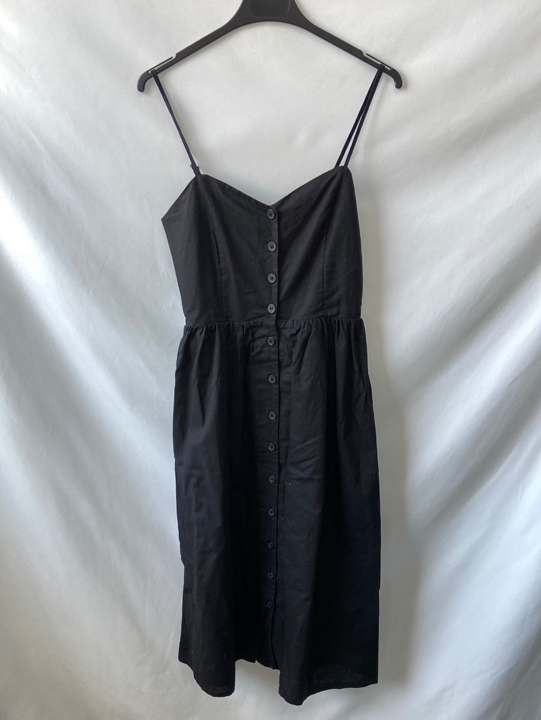 Ropa H&m Mujer Vestido Negro Largo H&m Negro Lino – Hibuy