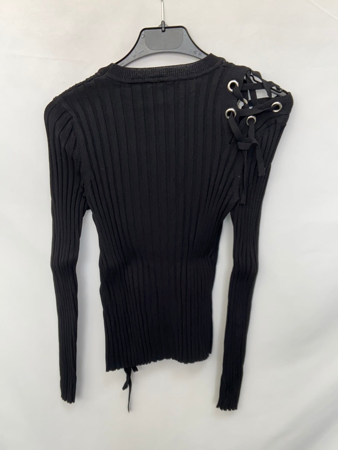 ZARA.Camiseta canalé cuerdas T.m