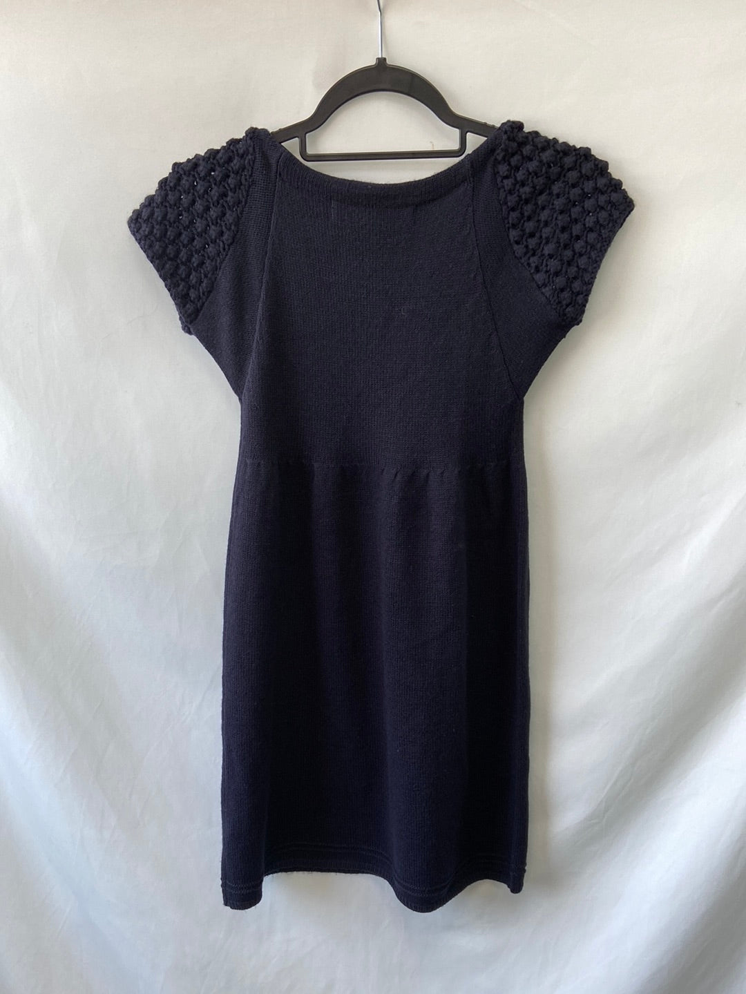 ZARA.Vestido punto azul T.s