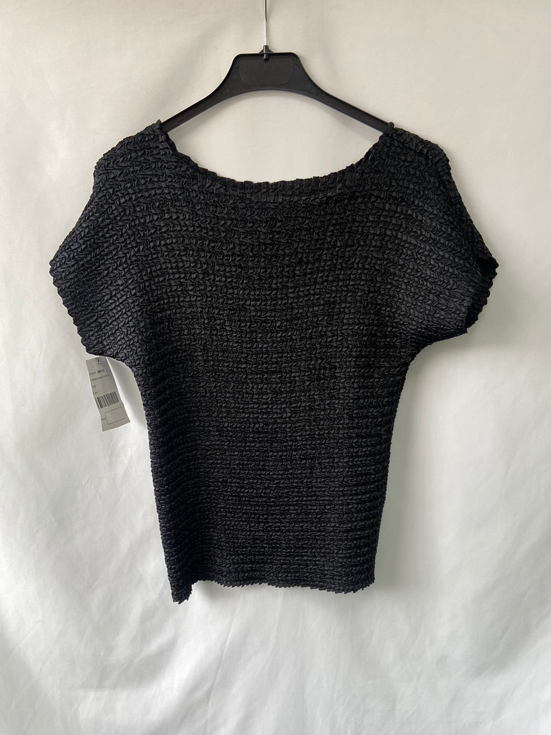 OTRAS.Top plisado negro TU(s/m)