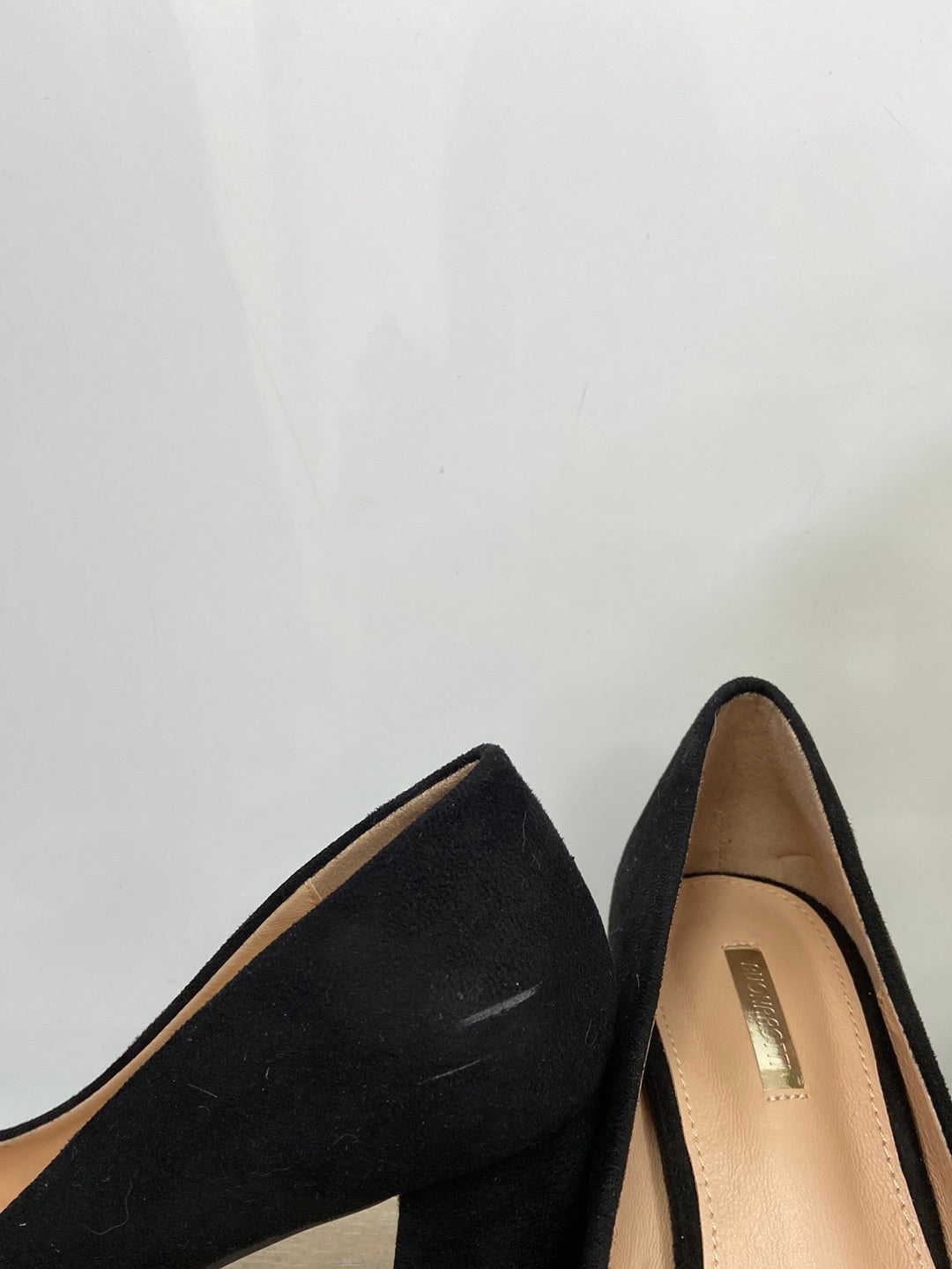 BUONAROTTI.Stilettos negros antelina T.38 (Tara)